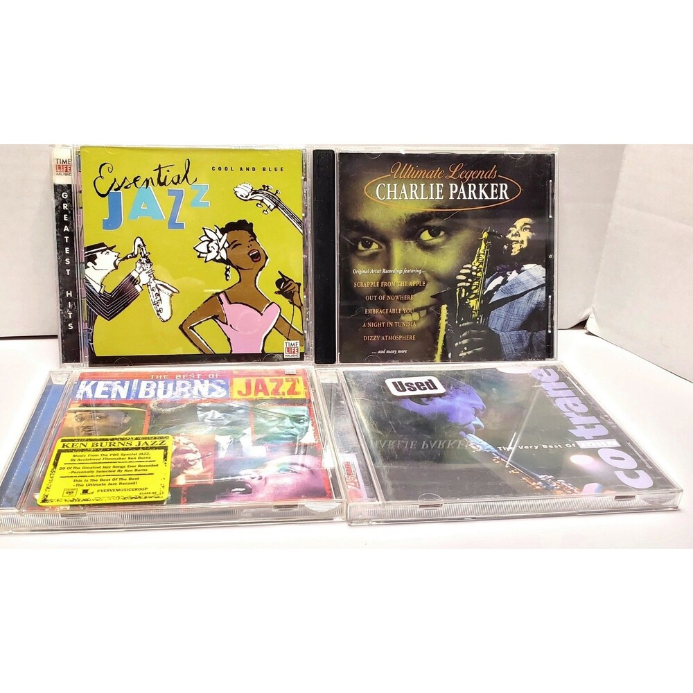 4 CD Jazz Lot Coltrane Ken Burns Time Life Charlie Parker Classics Rare Set